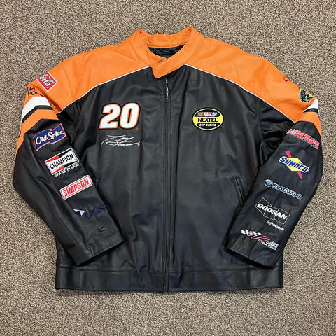 Vintage Nascar Tony Stewart Home Depot Leather Racing Jacket