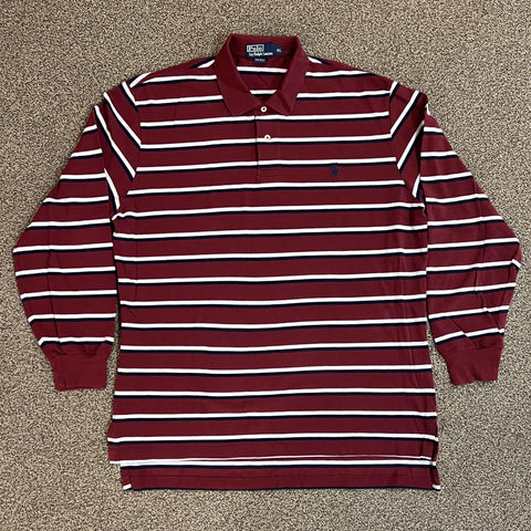 Vintage Polo by Ralph Lauren Long Sleeve Burgundy Polo Shirt