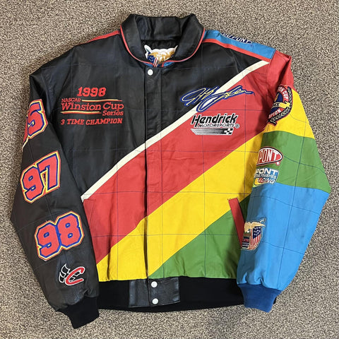 Vintage Jeff Hamilton 1998 Winston Cup Jeff Gordon Leather Racing Jacket