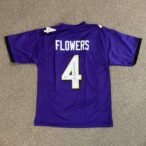 Zay Flowers Baltimore Ravens Singed Jersey