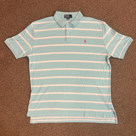 Vintage Polo by Ralph Lauren Men's Polo Shirt Baby Blue