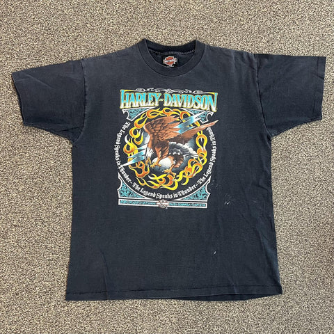 Vintage Harley Davidson Legend Speaks in Thunder Tee