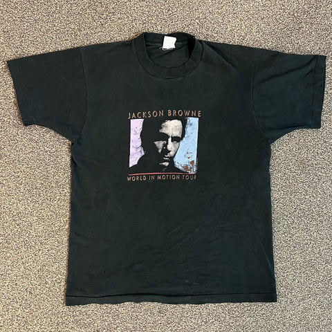 Vintage 1989 Jackson Browne World in Motion Tour Tee